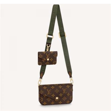 louis vuitton multi pochette green strap|louis vuitton monogram strap.